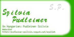 szilvia pudleiner business card